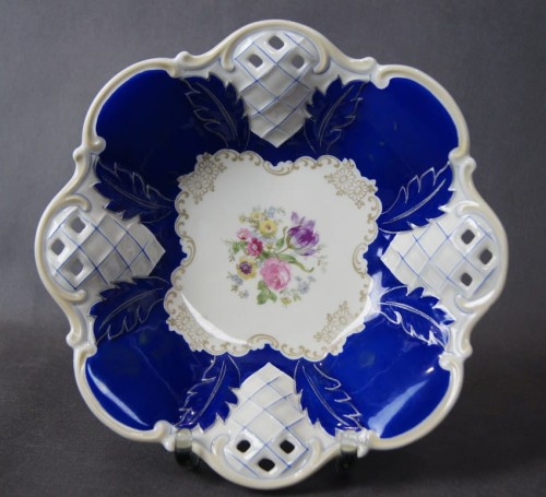 Duża patera na nóżkach - porcelana Reichenbach
