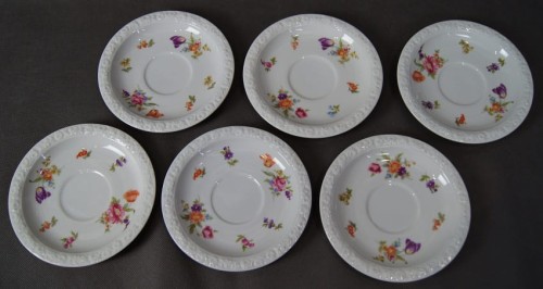Spodki z serwisu Maria Sommerstrauss - porcelana 6 sztuk