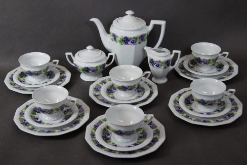 Serwis Biała Maria i Bratki - porcelana Rosenthal na 6 osób