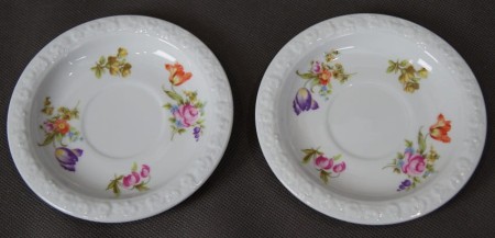 Dwa małe spodki z serwisu Maria Sommerstrauss - porcelana Rosenthal