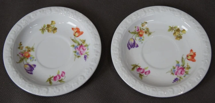 Dwa małe spodki z serwisu Maria Sommerstrauss - porcelana Rosenthal