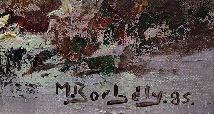 Sanie z końmi w galopie - Michael Borbely malarstwo węgierskie