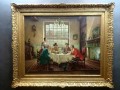 Obraz olejny despoty przy stole Jörg Sommer ur.1881r