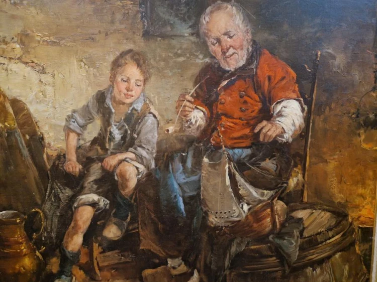 Pogaduch z dziadziuniem - rozkoszna scena - Gerhard Dickmeis