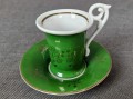 Zielona filiżanka ze spodkiem do espresso - Bremer i Schmidt