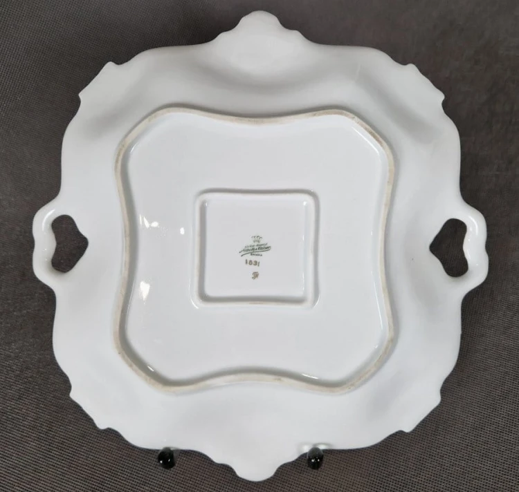 Pałacowe cudo patera w różę i złoto - Porcelana Alka Kunst