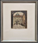 Wiedeń ⭐ Pałac Cesarski ⭐ akwaforta Robert Kasimir