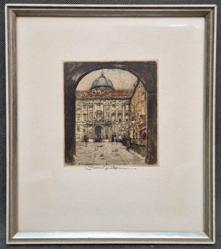 Wiedeń - Pałac Cesarski - akwaforta Robert Kasimir
