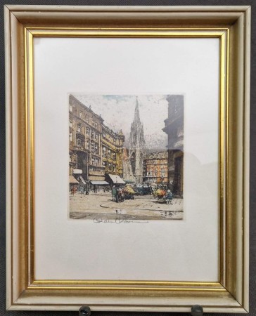 Wiedeń - widok na Katedrę Świętego Szczepana - grafika Robert Kasimir