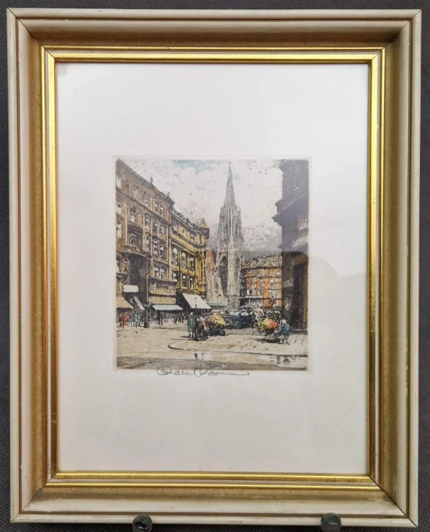 Wiedeń - widok na Katedrę Świętego Szczepana - grafika Robert Kasimir