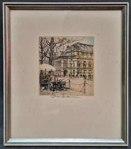 Akwaforta Robert Kasimir - Wiedeńska Opera - Austria
