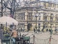 Akwaforta Robert Kasimir - Wiedeńska Opera - Austria
