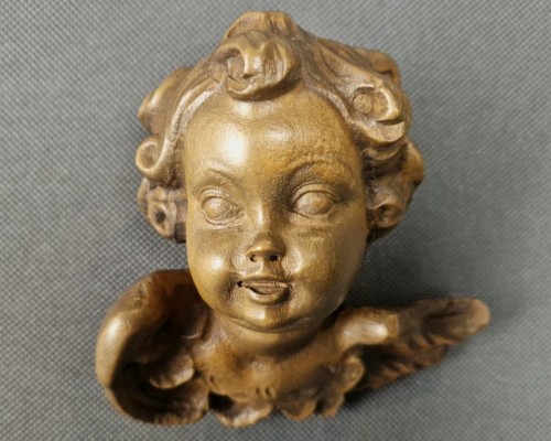 Cherubinek anioł - autentyczne rzeźby w drewnie