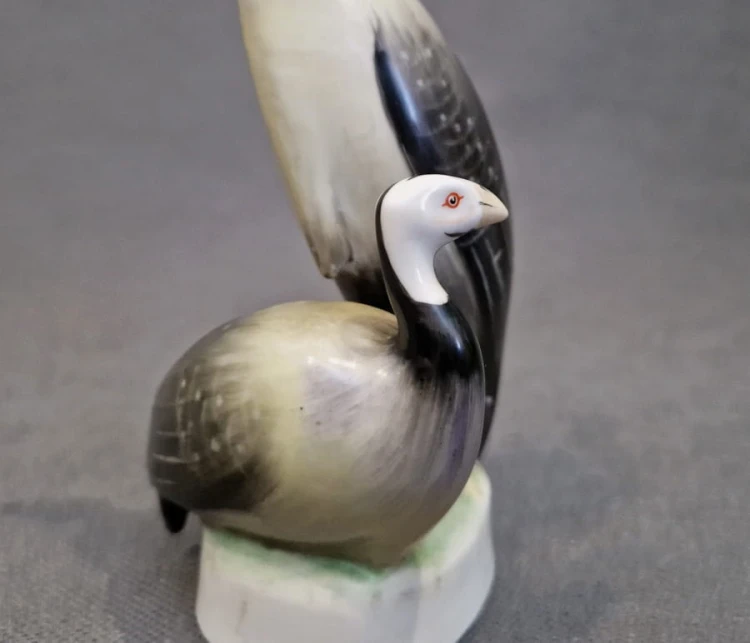 Dwie perliczki - Porcelana Hollohaza