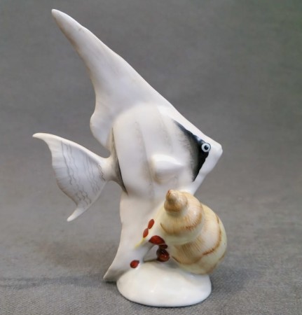 Skalar figurka ryby - Porcelana Hollohaza