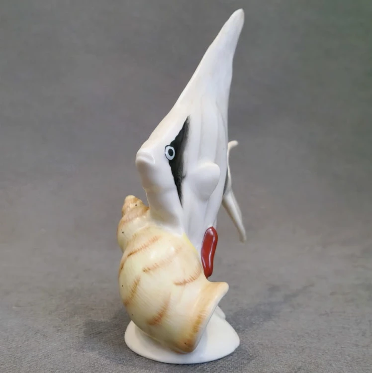 Skalar figurka ryby - Porcelana Hollohaza