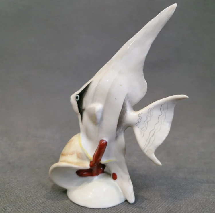 Skalar figurka ryby - Porcelana Hollohaza