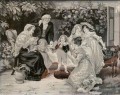 Wesołe lato w ogrodzie - jedwabny żakard