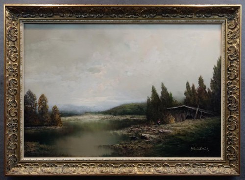 Karl Schmidbauer - Podgórskie rozlewiska - klimatyczny obraz