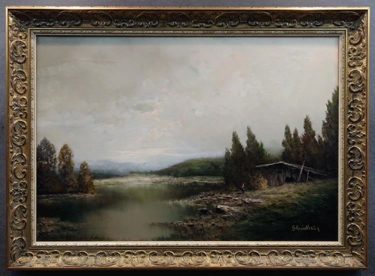 Karl Schmidbauer - Podgórskie rozlewiska - klimatyczny obraz