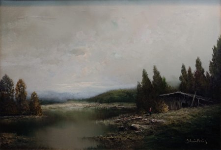 Karl Schmidbauer - Podgórskie rozlewiska - klimatyczny obraz