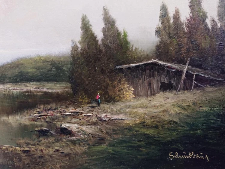 Karl Schmidbauer - Podgórskie rozlewiska - klimatyczny obraz
