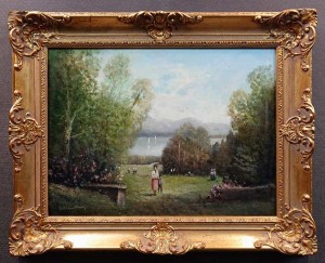 Spacer nad jeziorem ⭐ obraz pejzażowy ⭐ Karl Schmidbauer