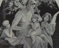 Stróżujące aniołki - francuski żakard Neyret Freres
