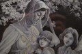 Stróżujące aniołki - francuski żakard Neyret Freres