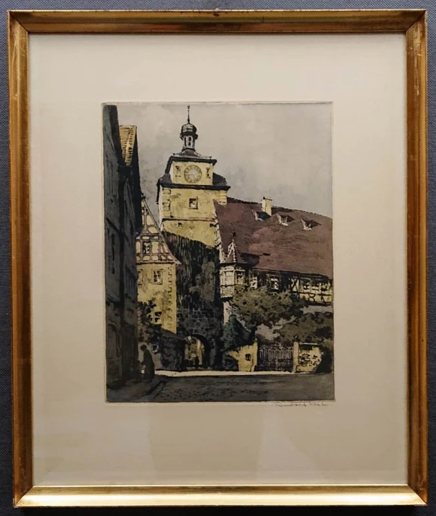 Rothenburg ob der Tauber - kolorowa grafika - Rudolf Veit