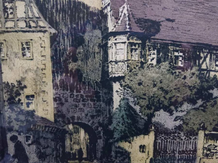 Rothenburg ob der Tauber - kolorowa grafika - Rudolf Veit