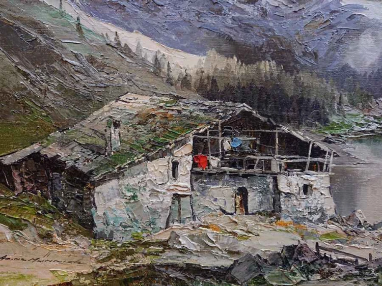 Munnich Heinz - Górski widok z chatą