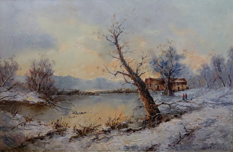 Karl Thauer - wyjątkowo duży obraz olejny