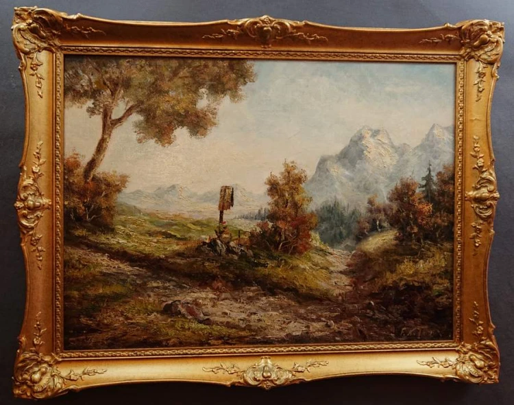 Widok na pasmo górskie Karwendel - Friedrich Karl Thauer