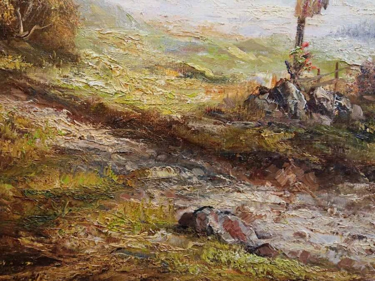 Widok na pasmo górskie Karwendel - Friedrich Karl Thauer