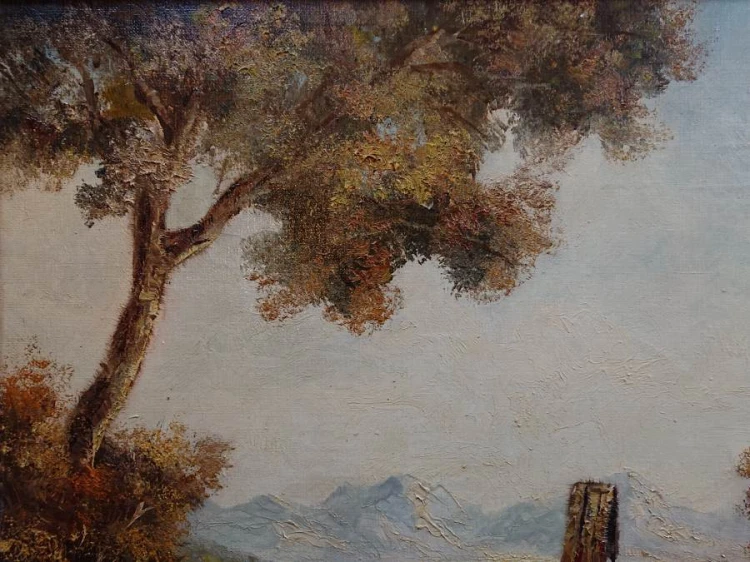 Widok na pasmo górskie Karwendel - Friedrich Karl Thauer