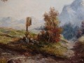 Widok na pasmo górskie Karwendel - Friedrich Karl Thauer