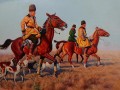 Kozacy na stepie - obraz według Hugo Ungewittera