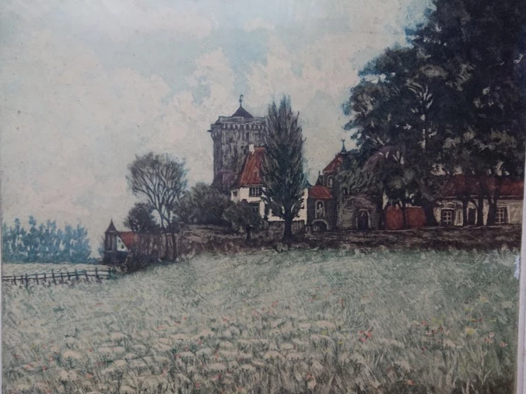Widok na miejską panoramę - Fritz Hartmann