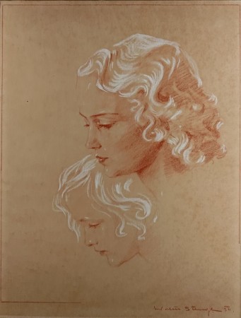 Pokoleniowy portret - Walter Stengl - obraz pastelowy