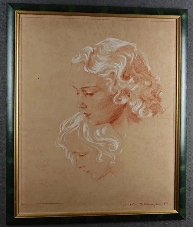 Pokoleniowy portret - Walter Stengl - obraz pastelowy