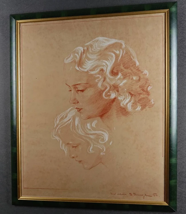 Pokoleniowy portret - Walter Stengl - obraz pastelowy