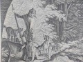 Myśliwy po polowaniu - miedzioryt Martin Elias Ridinger