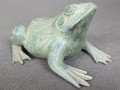 Żaba na szczęście - duża figurka z brązu