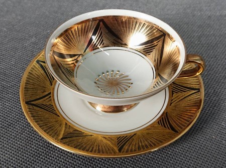 Wyzłocona filiżanka do espresso - porcelana Winterling