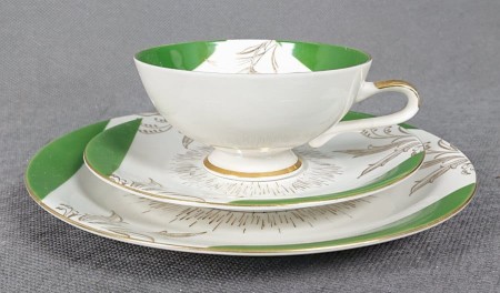 Zestaw śniadaniowy do herbaty - porcelana Oscar Schaller