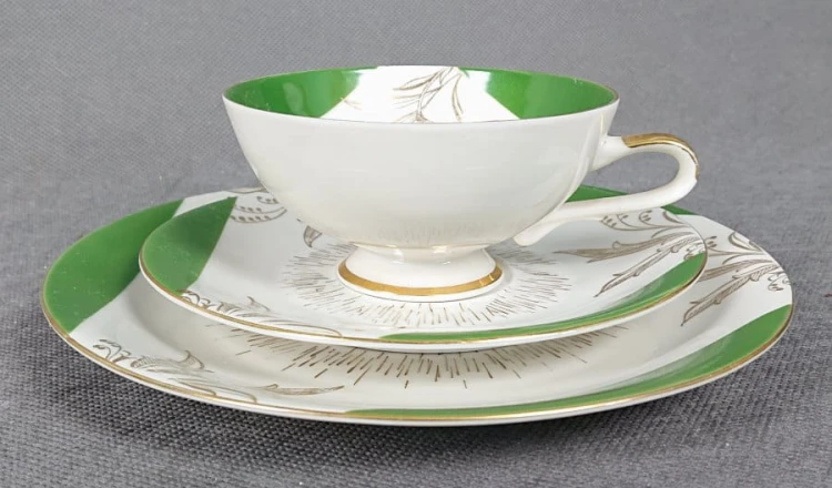 Zestaw śniadaniowy do herbaty - porcelana Oscar Schaller