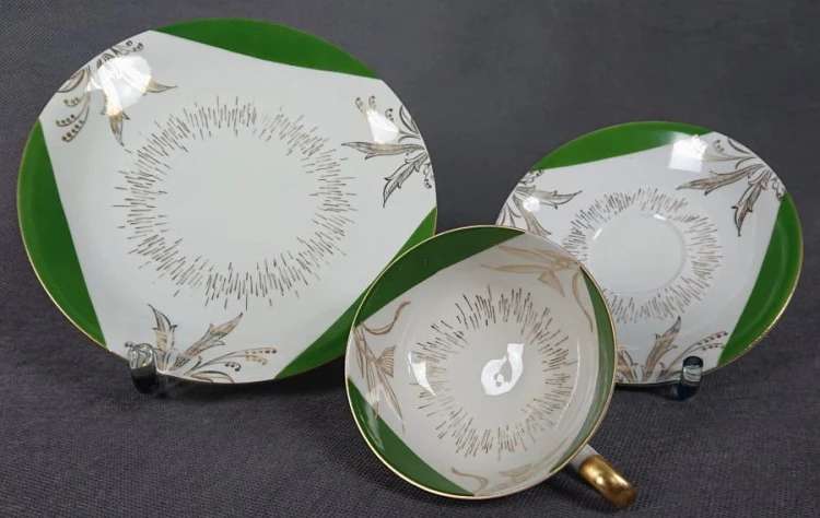 Zestaw śniadaniowy do herbaty - porcelana Oscar Schaller