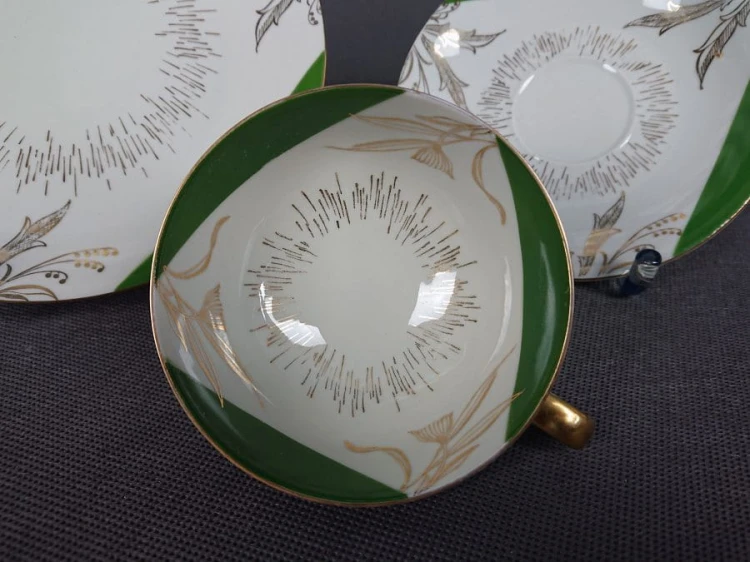 Zestaw śniadaniowy do herbaty - porcelana Oscar Schaller
