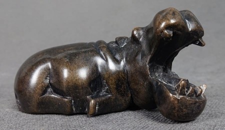 Hipopotam rzeźba w kamieniu mydlanym - Figurka steatyt